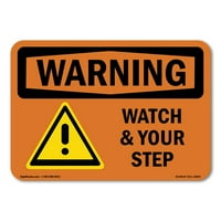Znak upozorenja - pazite na svoj korak sa simbolom