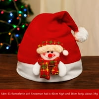 Božićni šešir Santa Claus Hat Božićna kapa Cap Santa Claus Cap Xmas šešir sa pahuljivim plišanim rubom i pom pom loptom za odrasle