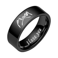 Heiheiup nehrđajući čelik Ljubav prstenje Rukom u ručno dekompresija Rotirajuće prsten za vjenčani prstenovi za voćne prstenove za teen djevojke