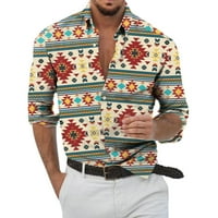Muška modna bluza Top Tropic Style Print Hawaii Ljeto Okrenite košulju na ovratniku Modni ležerni modni