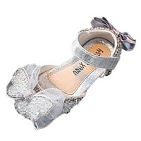 Zuwimk djevojke sandale, djevojčice sandale gumene jedinice ljetne na otvorenom prve šetačke krevetirske haljine cipele za bebe sandale srebro