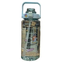 Fanvereka 2L boca za vodu s bocom za sportsku vodu s vremenom sa slamom VODNOG KAPATELNA VODE VODE VODE
