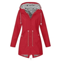 Dianli Womens Trendy Pure Color Zip Up Jakna Otvorene dukseve sa džepom Ženski labavi tunički kaput