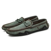 Zodanni muški penny loafer okrugli prsti mokasin cipele casual loafers muškarci stanovi udobni klizanje na vožnji cipele zelene 9.5