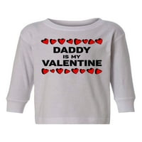 Awkward Styles Valentine's Toddler košulja s dugim rukavima Daddy je moja majica za valentinu za dječje dječake