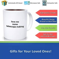 Mjeljač teleskopa, keramička novost šalica za kafu, čaj za čaj, poklon poklon za rođendan, božićno pozdrav