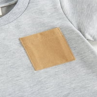 Aturuste Toddler Boy Set odjeće 3T 4T Ljetna kratka rukava kratka majica Tors sa prugastim kratkim kratkim