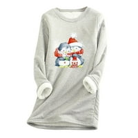 Velvet Lounge Fleece zimske ruke Pulover dugih rukava Dukseri za žene Ležerne prilike labave majice