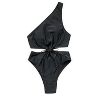 Clearance pod ženama jednodijelni struk-savijao jedno-rameni bikini kupaći kostimi kupaći kostim