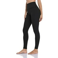Vedolay Wemens High Squik Fitness Sport Sportska dužina Solid Boja Yoga hlače, crna XXL