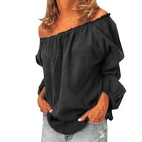 Ženske majice bluza od ramena Ležerne ruhove veličine ramena Ljetni labavi ruff vrhovi za žene