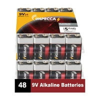 Impecca 9-volne alkalne baterije, serija platine, visoke performanse, dugotrajne, otporne na propuštanje
