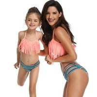 Divlje žene Porodična mama i dete štampani grudnjak bikini set kupaći kostimi za kupaće kupanje kupaćim