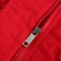 Ženski odobrenje ispod $ ženska modna kratka zima topla jakna visoko ovratnik navoja pamučni kaput crveni