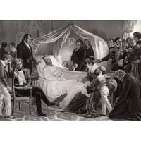 Napoleon 1st na svojoj smrtnoj krevetu na St. Helene, maj 1821. Na osnovu slike Charles de Steuben.