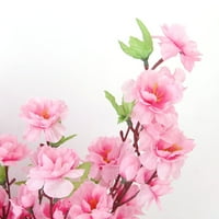 Simulirana breskva cvjeta plastična vivična ružičasta umjetna cvijeća za svadbenu zabavu