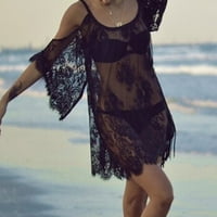 Žene čipke Bikini pokrivaju kupaće kostime Kupanje Dame Plaža Hurt Holiday Black S