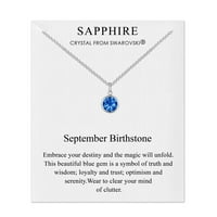 Ogrlica od septembra Kreirana sa kristalima Sapphire Zircondia®