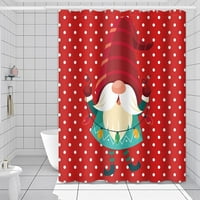 Sonertn Crvena božićna tuš zavjesa za kupatilo Slatko Gnome svjetla Bijela točkica uzorak dizajn Nova