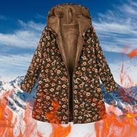 Plus veličina puffer prsluk vanjski odjeća Ženski zadebljani kaput cvjetno tiskano toplo u trendi zimskoj