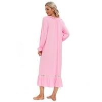 Žene Soft Dugi rukav Pajama haljina Victorian Nighthowns Puna dužina Vintage Salona za spavanje