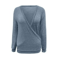 Adviicd White džemper ženski rukav otvoren prednji dežerski džemper za žene dugme za žene dole pletene