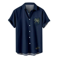 Muški casual havajske košulje s kratkim rukavima niz majice na plaži tropske ljetne majice na klirensu
