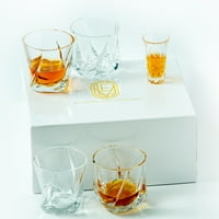 Stakleni set viskija - viski staklo set sa staklom od 2oz u luksuznom poklon bo - Barware za viski,