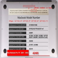 Kaishek Hard Case Shell Cover samo za MacBook Pro S sa XDR displejom i ID dodirom TIP C + crni poklopac