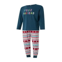 Eyicmarn Božićna porodica koja odgovara pidžami set, s dugim rukavima pisma za ispis majica sa pantalonama