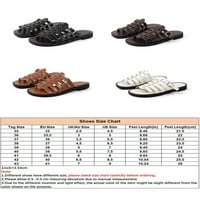 Ženske ravne sandale Open TOE Gladiator Sandale Ležerne dijapozitive crne 5,5