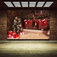 Pravokutnik božićne pozadine - Ne-bore Tkanina Santa Claus Pozadinski ekran - Party Decor