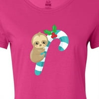 Inktastična božićna lenjost, slatka lenjost, Candy Cane, majica za majicu