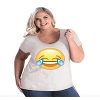 - Ženska majica plus veličine - Emoji smeh suza