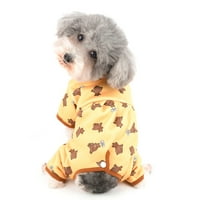 Mala odjeća za pse Slatka medvjeda štenad fleece pidžama pjs trbuh pokrivač mačka pidžama rastegnutim