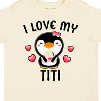 Inktastic Volim svoj titi sa slatkim pingvinom i srcima poklon toddler majica Toddler Girl