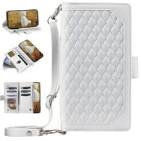 Mantto za Samsung S Ultra, PU kožni križni torbica zatvarač džep za džep za zatvarač folio kaleta Povratak
