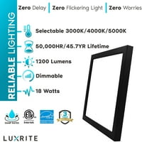 Luksuzni kvadratni LED Flush Mount 18W Boja koji se mogu odabrati Lumens zatamnjeno vlažno ocijenjeno