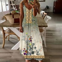 Ženske ljetne haljine za odmor Boho Spaghetti remen Casual duge haljine za žene
