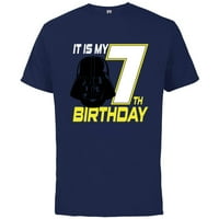 Star Wars Darth Vader 7. rođendan - Pamučna majica kratkih rukava za odrasle - Prilagođeno-atletska