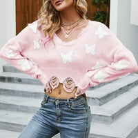 Homodles Nova modna ženska jesenski džemper klirens - ružičasta veličina m