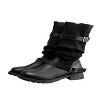 Daeful dame zimske cipele kaiš kopča srednje telefne čizme s niskim potpeticama Boot Casual Comfort
