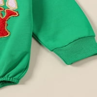 Božićna dječja odjeća novorođeno božićno kostim klasično slovo veznih rukava s dugim rukavima OnesIe romper bodizlinska reputa