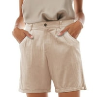 Ženske kratke hlače Čvrsti teretni patentni patentni patentni hlače Black XXL