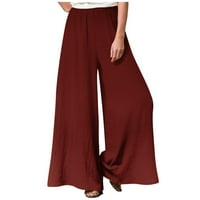 Absuyy casual pantalone za žene ljetne elastične struk modne casual labave duge hlače veličine vina