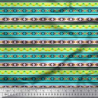 Soimoi Japan Crepe Satin Tkaninski Aztec Geometrijska štampana tkanina od dvorišta široko