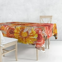 Summer Cvjetni stol pokrivač vodenikolor Wild Cvijeće Stolnjak Divlja strana rođendan za odmor Stolnjacloth