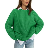 Ženski pulover džemperi kukičani pulover Dukseri prevrnuti zimsku odjeću GN M
