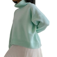 Kabreze ženski ležerni džemperi, pulover, pulover s dugim rukavima, džemper s dugim rukavima svijetlo