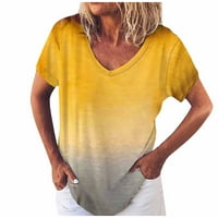 GAECUW Plus vrhovi za žene vrhovi bluze s kratkim rukavima Ther Regularne fit pulover TEES T-majice